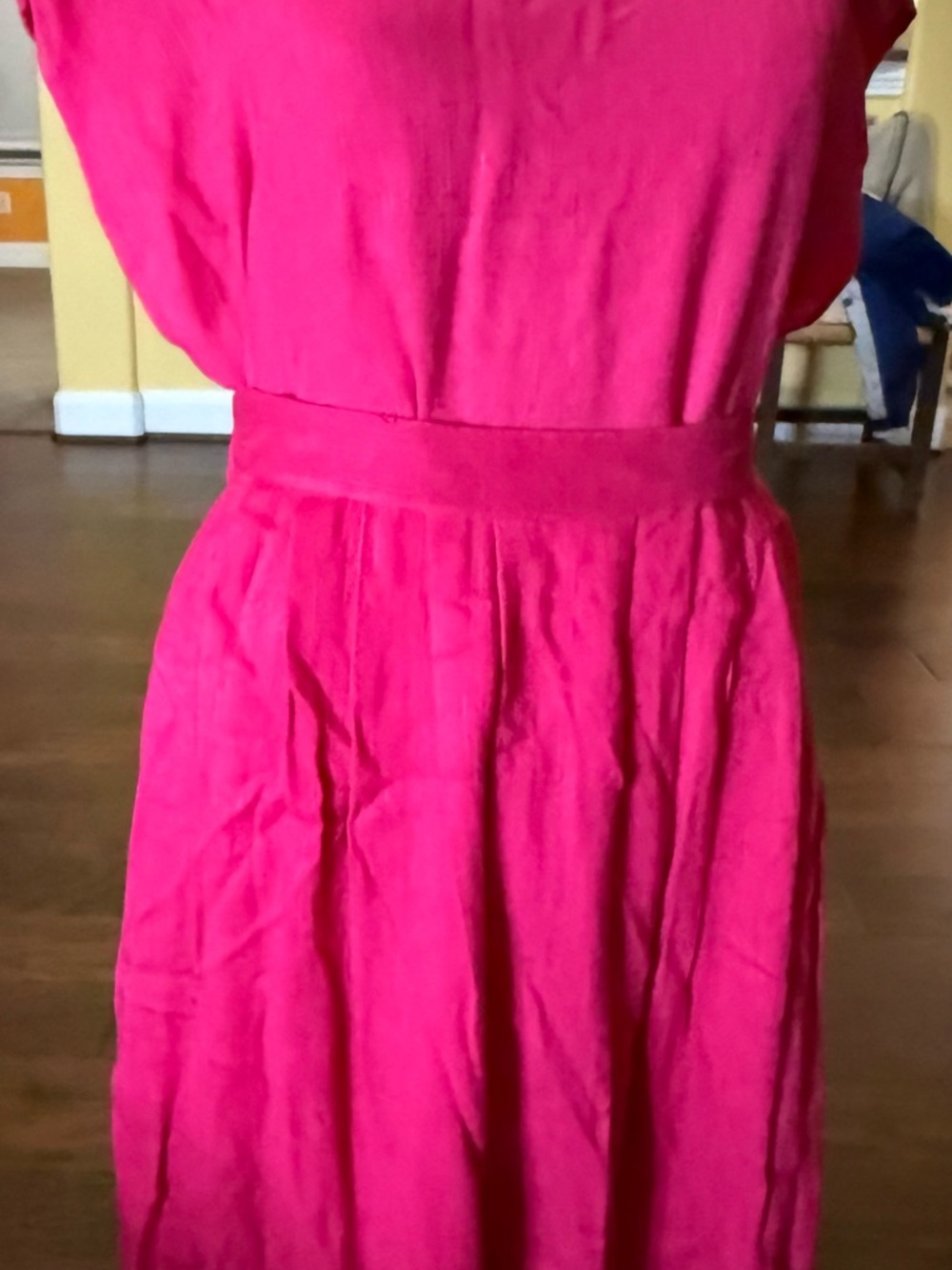 Vintage Linen Hot Pink Blouse and Skirt Melrose Brand XLG